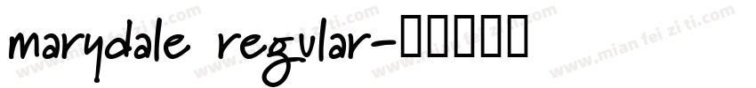 marydale regular字体转换